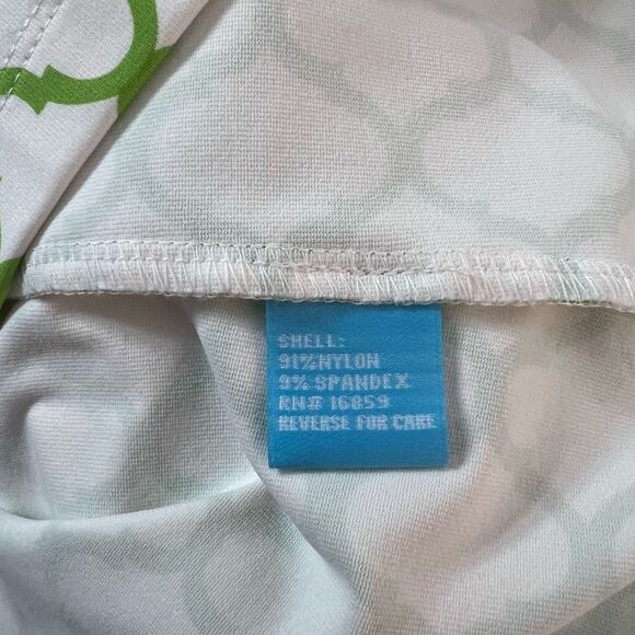 J McLaughlin white green geometric print cap sleeve sundress size small - Picture 8 of 10